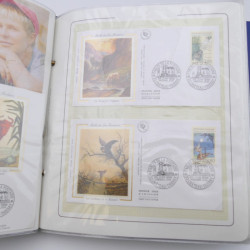 Collection timbres commémoratifs de France neufs et oblitérés.