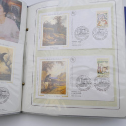 Collection timbres commémoratifs de France neufs et oblitérés.