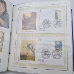 Collection timbres commémoratifs de France neufs et oblitérés.
