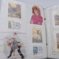 Collection timbres commémoratifs de France neufs et oblitérés.