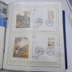 Collection timbres commémoratifs de France neufs et oblitérés.