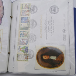 Collection timbres commémoratifs de France neufs et oblitérés.