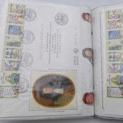 Collection timbres commémoratifs de France neufs et oblitérés.