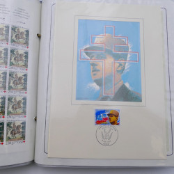 Collection timbres commémoratifs de France neufs et oblitérés.