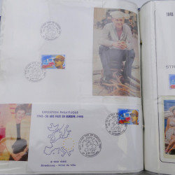 Collection timbres commémoratifs de France neufs et oblitérés.