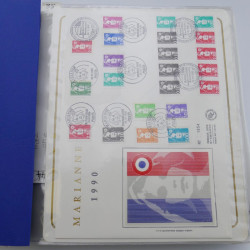 Collection timbres commémoratifs de France neufs et oblitérés.