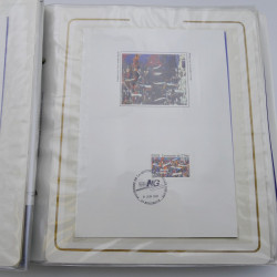 Collection timbres commémoratifs de France neufs et oblitérés.