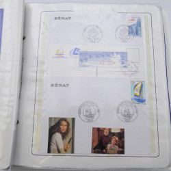 Collection timbres commémoratifs de France neufs et oblitérés.