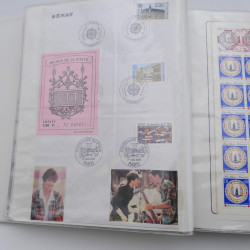 Collection timbres commémoratifs de France neufs et oblitérés.