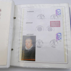 Collection timbres commémoratifs de France neufs et oblitérés.