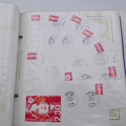 Collection timbres commémoratifs de France neufs et oblitérés.