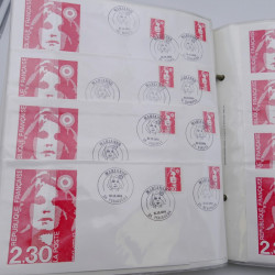 Collection timbres commémoratifs de France neufs et oblitérés.