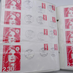 Collection timbres commémoratifs de France neufs et oblitérés.