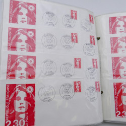Collection timbres commémoratifs de France neufs et oblitérés.