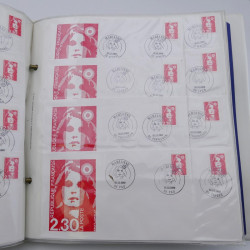 Collection timbres commémoratifs de France neufs et oblitérés.