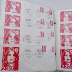 Collection timbres commémoratifs de France neufs et oblitérés.