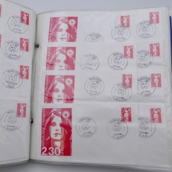 Collection timbres commémoratifs de France neufs et oblitérés.
