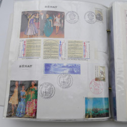 Collection timbres commémoratifs de France neufs et oblitérés.