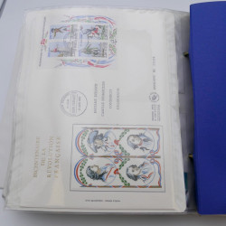 Collection timbres commémoratifs de France neufs et oblitérés.