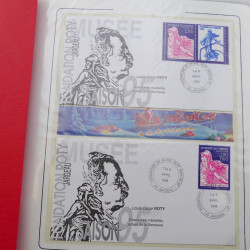Collection timbres commémoratifs de France neufs et oblitérés.