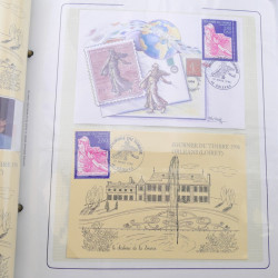 Collection timbres commémoratifs de France neufs et oblitérés.