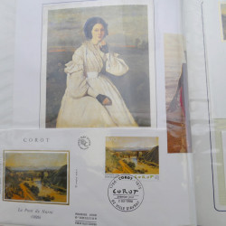 Collection timbres commémoratifs de France neufs et oblitérés.