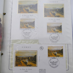 Collection timbres commémoratifs de France neufs et oblitérés.