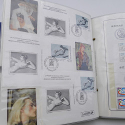 Collection timbres commémoratifs de France neufs et oblitérés.