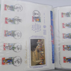 Collection timbres commémoratifs de France neufs et oblitérés.