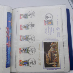 Collection timbres commémoratifs de France neufs et oblitérés.