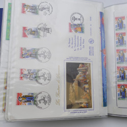 Collection timbres commémoratifs de France neufs et oblitérés.