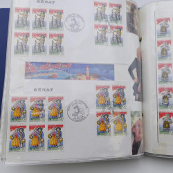 Collection timbres commémoratifs de France neufs et oblitérés.
