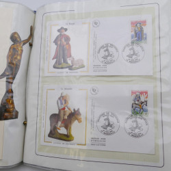 Collection timbres commémoratifs de France neufs et oblitérés.