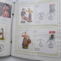Collection timbres commémoratifs de France neufs et oblitérés.
