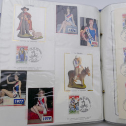 Collection timbres commémoratifs de France neufs et oblitérés.