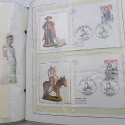 Collection timbres commémoratifs de France neufs et oblitérés.