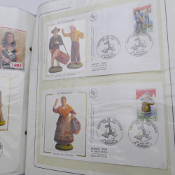 Collection timbres commémoratifs de France neufs et oblitérés.