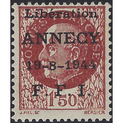 Libération d'Annecy timbre N°1 neuf**.
