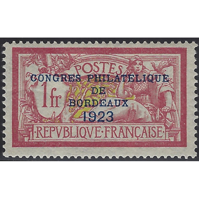 Congrès philatélique de Bordeaux timbre de France N°182 neuf*.