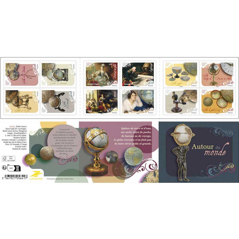 Timbres autoadhésifs de France N°2503-2514, Les globes.