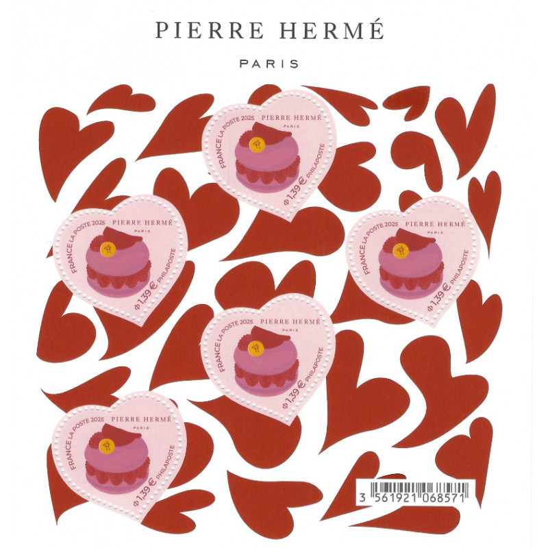 Bloc-feuillet de timbres N°159 Cœur Hermé Ispahan olfactif neuf**.