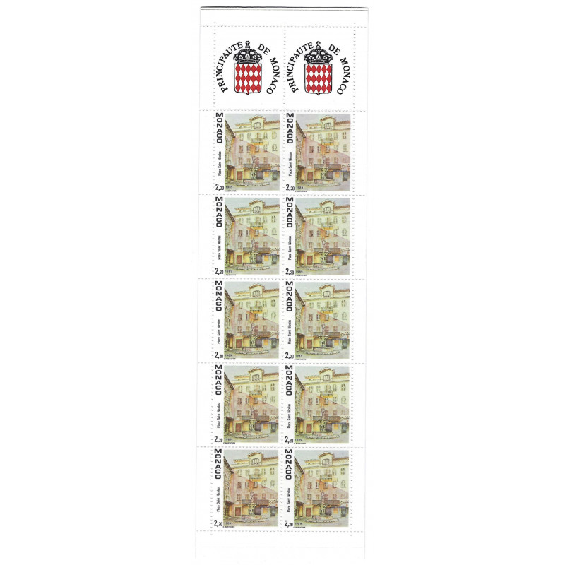 Vue de la ville carnet de timbres de Monaco N°C4 neuf**.