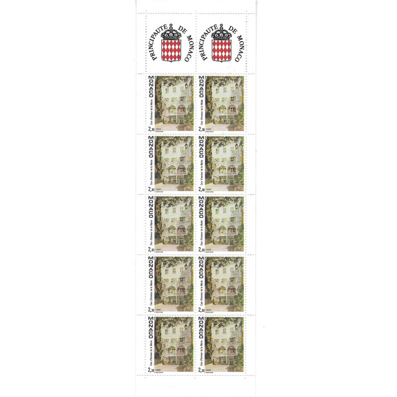 Vue de la ville carnet de timbres de Monaco N°C6 neuf**.