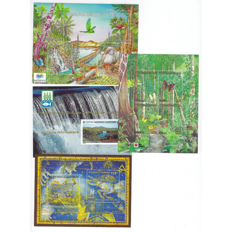 Nouvelle Calédonie lot de 4 blocs-feuillet de timbres neuf**.