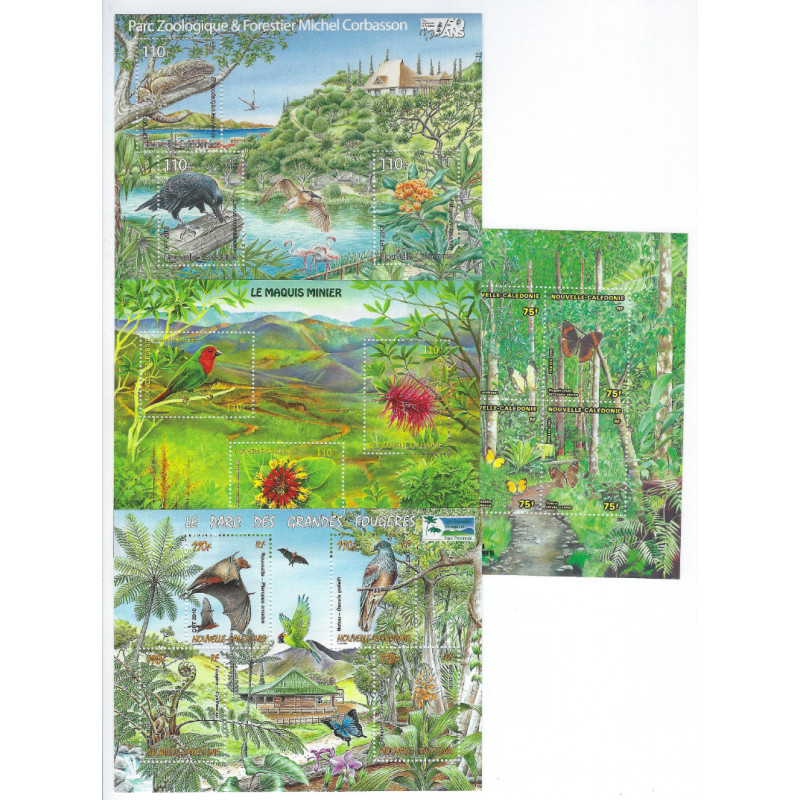 Nouvelle Calédonie lot de 4 blocs-feuillet de timbres neuf**.