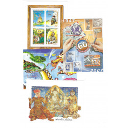 Nouvelle Calédonie lot de 4 blocs-feuillet de timbres neuf**.