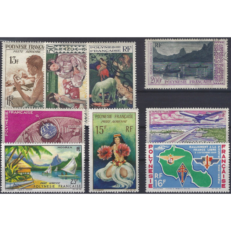 Polynésie Française timbres poste aérienne N°1-9 neuf* - oblitéré.
