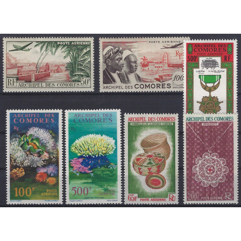 Archipel de Comores sélection de timbres poste aérienne entre 1950-1964 neuf*.