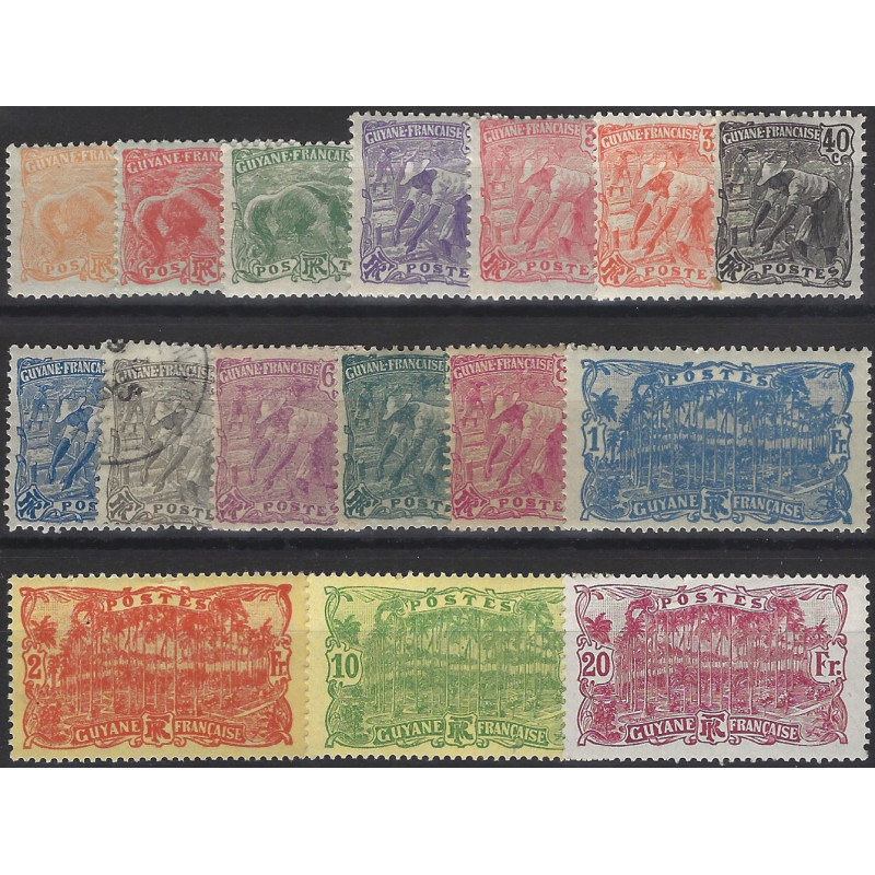 Guyane Française timbres N°75-90 série neuf*.