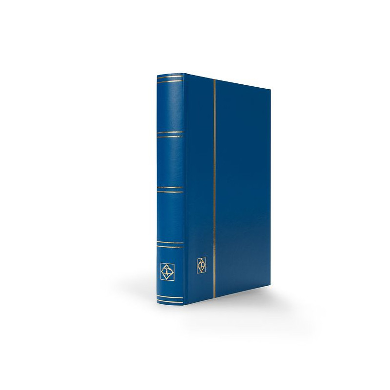 Classeur à bandes pour timbres 64 pages blanches subdivisées.